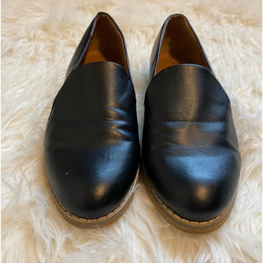 INDIGO RD. Irhani  Leather Slip On Loafer Black Flats‎ 6M